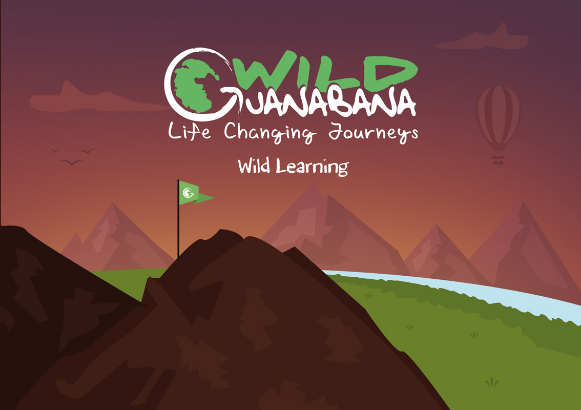 wild guanabana brochure, landscape illustration, travel adventure